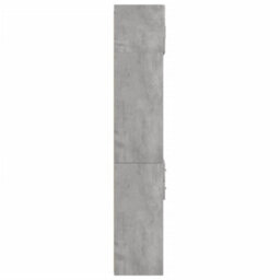 Berkfield Storage Cabinet Concrete Grey 70X42.5X225 Cm Engineered Wood - thumbnail 7
