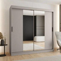 Arte Elegant Cashmere Rubino T1 Sliding Door Wardrobe 200Cm - Mirrored Sliding Doors For Stylish Organisation - thumbnail 1