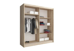 Arte Maja Iv Mirrored Sliding Door Wardrobe 180Cm In White - thumbnail 3