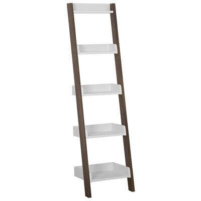 Beliani 5 Tier Shelving Unit Mobile Duo 166 Cm Brown/ White - image 1