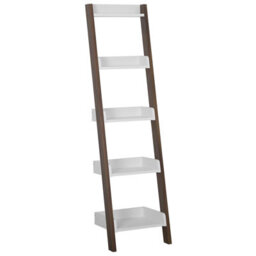 Beliani 5 Tier Shelving Unit Mobile Duo 166 Cm Brown/ White - thumbnail 1