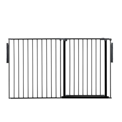 Safetots Premium Extra Tall Room Divider, Up To 154Cm Wide, Black, 105Cm Tall, Multi Panel Barrier For Baby And Toddler - image 1