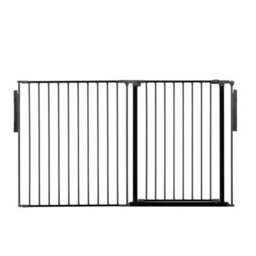 Safetots Premium Extra Tall Room Divider, Up To 154Cm Wide, Black, 105Cm Tall, Multi Panel Barrier For Baby And Toddler - thumbnail 1