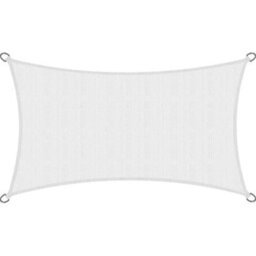 White 2X4M Rectangular Shade Sail Uv Resistant Breathable - thumbnail 1