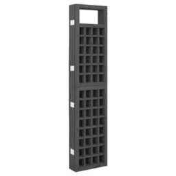 Berkfield 6-Panel Room Divider/trellis Solid Fir Wood Black 242.5X180 Cm - thumbnail 4