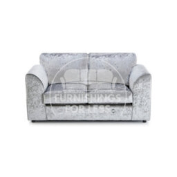 Furnishings For Less UK Crystal Crushed Velvet 3 Piece Sofa Set - 3 2 1  Silver - Full Back - thumbnail 4