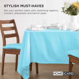 Homescapes Light Blue Seat Pads Or Cotton Chair Cushions 40X40 Cm, Set Of 4 Plain Chair Pads For Dining, Kitchen Or Outdoor - thumbnail 7