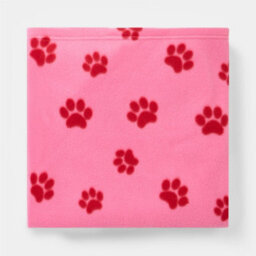 Ohs Paw Pet Dog Blanket Throw Soft Puppy Animal Mat, Pink/red - 120 X 150Cm - thumbnail 2