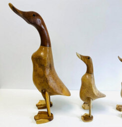 My Square Mile Decorative Wooden Duck Ornament, 25Cm Or 45Cm, Indoor Outdoor Garden Decor Gift (1 Duck Large 45Cm) - thumbnail 5