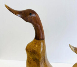 My Square Mile Decorative Wooden Duck Ornament, 25Cm Or 45Cm, Indoor Outdoor Garden Decor Gift (1 Duck Large 45Cm) - thumbnail 4