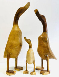 My Square Mile Decorative Wooden Duck Ornament, 25Cm Or 45Cm, Indoor Outdoor Garden Decor Gift (1 Duck Large 45Cm) - thumbnail 3