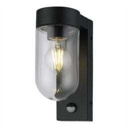 First Choice Lighting Set Of 2 Parnie - Black Motion Sensor Outdoor Wall Lights - thumbnail 2