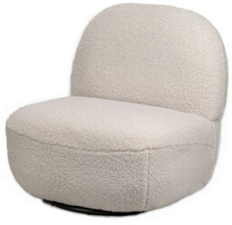 Nordlys White Bouclé Swivel Lounge Chair Modern Design Style Living Room - thumbnail 1