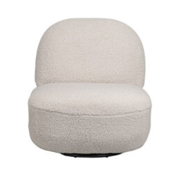 Nordlys White Bouclé Swivel Lounge Chair Modern Design Style Living Room - thumbnail 7