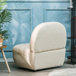 Nordlys White Bouclé Swivel Lounge Chair Modern Design Style Living Room - thumbnail 5