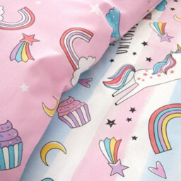 Portfolio Home Dreamy Unicorns Pink Duvet Cover Set Unicorn Themed Single Bedding Set - thumbnail 3