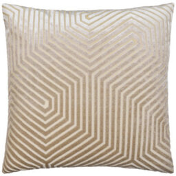 Paoletti Evoke Cut Velvet Polyester Filled Cushion, Mink. 55 X 55Cm - thumbnail 1