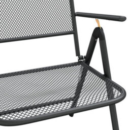 Folding Garden Chairs 2 Pcs Expanded Metal Mesh Anthracite - thumbnail 8