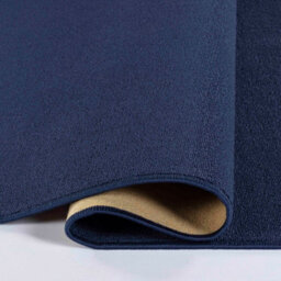 Simple Low Pile Modern Tufted Area Rugs For Living Room With Felt Backing Navy 60X220 Cm - thumbnail 2