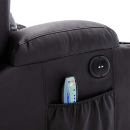 More4Homes Caesar Electric Recliner Bonded Leather 1+2 Seater Sofa Set (Black) - thumbnail 6