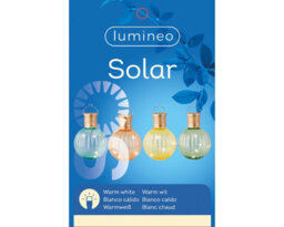 Lumineo Hanging Solar Lights Set Of 4 Pastel Coloured Garden Solar Bulbs Warm White Leds - thumbnail 3