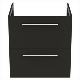 Ideal Standard I.life B Matt Carbon Grey Wood Effect Wall-Mounted Bathroom Vanity Unit (H) 630mm (W) 600mm - thumbnail 2