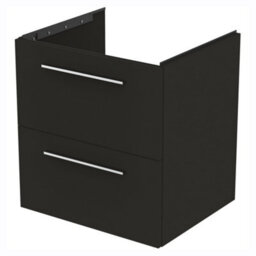 Ideal Standard I.life B Matt Carbon Grey Wood Effect Wall-Mounted Bathroom Vanity Unit (H) 630mm (W) 600mm - thumbnail 1