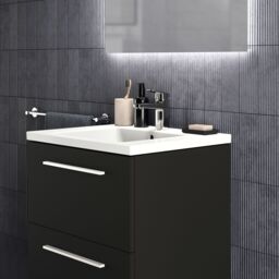 Ideal Standard I.life B Matt Carbon Grey Wood Effect Wall-Mounted Bathroom Vanity Unit (H) 630mm (W) 600mm - thumbnail 5