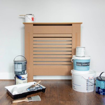 Jack Stonehouse Unpainted Wooden Mdf Radiator Cover - Horizontal Slat - Small W:78Cm - image 1