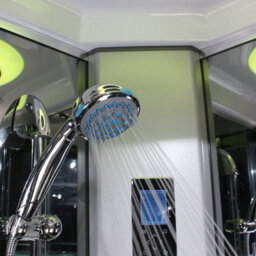 Insignia Black Steam Shower Cabin Enclosure Cubicle 1100X700 Offset Rh Quadrant - thumbnail 4