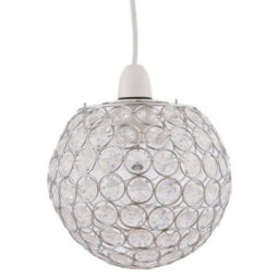 First Choice Lighting Set Of 2 Clear Jewelled Globe Light Shades - thumbnail 2