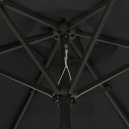 Berkfield Parasol With Led Lights Black 200X211 Cm Aluminium - thumbnail 5