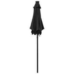 Berkfield Parasol With Led Lights Black 200X211 Cm Aluminium - thumbnail 3