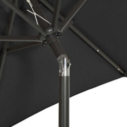 Berkfield Parasol With Led Lights Black 200X211 Cm Aluminium - thumbnail 6