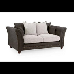 Snug Furniture Bella 2 Seater Black/grey Scatter-Back - thumbnail 1
