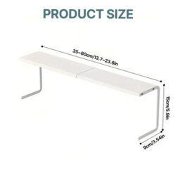 Adjustable Metal Desk Organizer Narrow Ultra-Thin Multi-Layered Tabletop Rack Uk - thumbnail 2