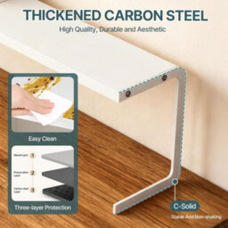 Adjustable Metal Desk Organizer Narrow Ultra-Thin Multi-Layered Tabletop Rack Uk - thumbnail 4