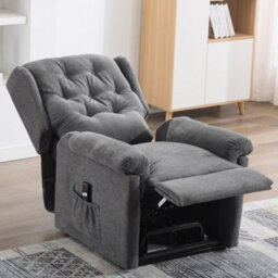 More4Homes Barnsley Fabric Electric Single Motor Riser Rise Recliner Lift Mobility Tilt Armchair Charcoal - thumbnail 8