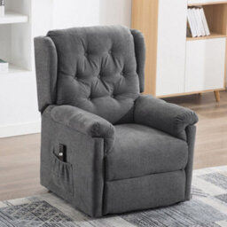 More4Homes Barnsley Fabric Electric Single Motor Riser Rise Recliner Lift Mobility Tilt Armchair Charcoal - thumbnail 7