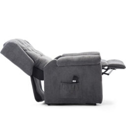 More4Homes Barnsley Fabric Electric Single Motor Riser Rise Recliner Lift Mobility Tilt Armchair Charcoal - thumbnail 3