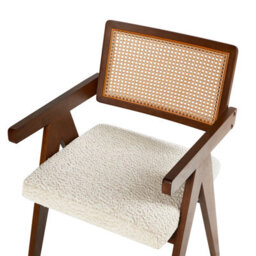 Beliani Set Of 2 Dining Chairs Ava Wood Brown/ Light Beige - thumbnail 8