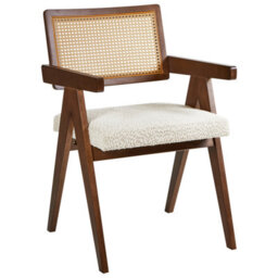 Beliani Set Of 2 Dining Chairs Ava Wood Brown/ Light Beige - thumbnail 5