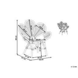 Beliani Peacock Chair Florentine Ii Rattan Natural - thumbnail 3