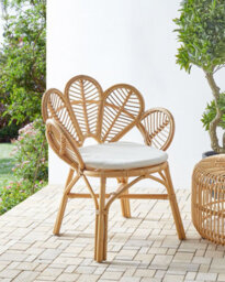 Beliani Peacock Chair Florentine Ii Rattan Natural - thumbnail 2