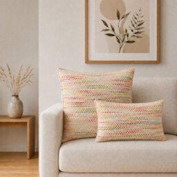 Hidden Rainbow Jumbo Cushion Cover 60X60Cm Handmade Cotton Cover - thumbnail 3