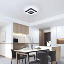 Pheashine Modern Square Led Ceiling Light 30W 3300Lm 6500K Cool White Acrylic Black - thumbnail 2