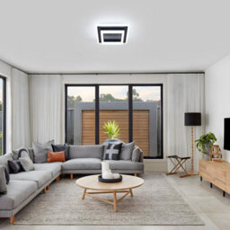 Pheashine Modern Square Led Ceiling Light 30W 3300Lm 6500K Cool White Acrylic Black - thumbnail 5