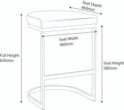 Lamboro Trevi Velvet Kitchen Bar Stools, Chrome Cantilever Frame, Breakfast & Home Bar Stool - Mustard Yellow - thumbnail 2