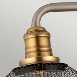Luminosa Lighting Elstead Hinkley Rigby 3 Light Wall Light Antique Nickel With Heritage Brass Ip44 - thumbnail 3