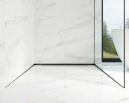 Ilcom Sloped Left Floor Shower Profile Lsl 12mm X 1200mm  Black Brushed Stainless Steel - thumbnail 3